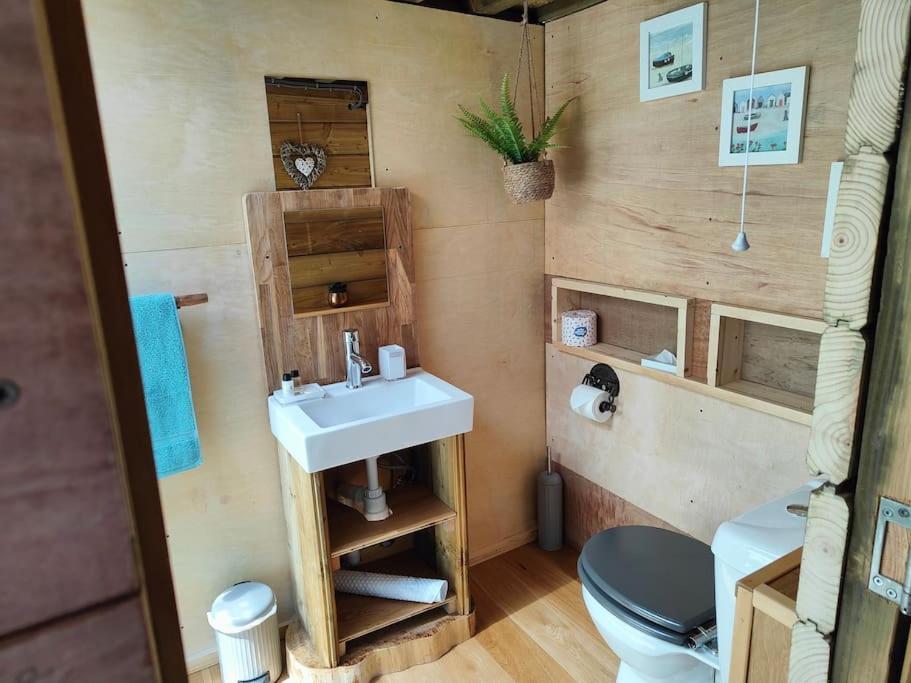 Little Swelle Cabin With Awesome Sea Views Poundstock Esterno foto